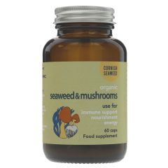 Cornish Seaweed Company Seaweed & Mushrooms Supplement - 6 x 60 caps (VM061)