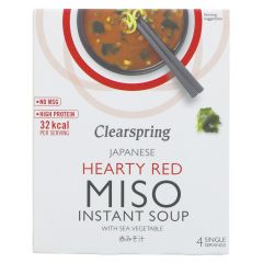 Clearspring Hearty Red Miso Soup + Sea Veg - 8 x 4x10g (JP114)