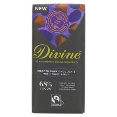 Divine 68% Dark Fruit & Nut - 15 x 90g (KB734)