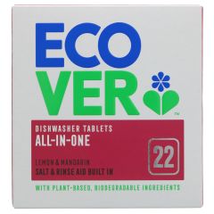 Ecover Dishwasher Tablets All In One - 6 x 22 tabs (HJ136)