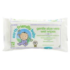 Earth Friendly Baby Baby Wipes- Gentle Aloe Vera - 12 x 72 (DY535)