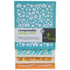 Ecoliving Cleaning Cloths - Compostable - 10 x pack 4 (NF014)