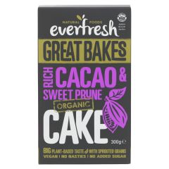 Everfresh Natural Foods Rich Cacao & Sweet Prune Cake - 8 x 300g (BT012)