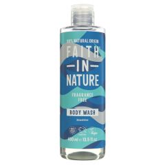 Faith In Nature Body Wash - Fragrance Free - 6 x 400ml (DY044)