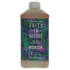 Faith In Nature Body Wash-Lavender/Geranium - 4 x 2.5l (DY406)