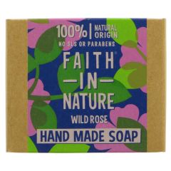 Faith In Nature Wrapped Soap - Wild Rose - 6 x 100g (DY579)