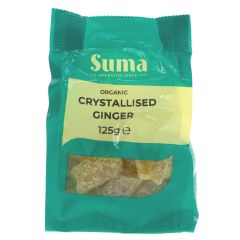 Suma Ginger - crystallised organic - 6 x 125g (DR011)