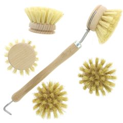 Hill Brush Company Wooden Wash Up Brush & 4 Heads - each (NF782)