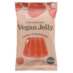 Just Wholefoods Jelly, Strawberry, Vegan - 12 x 85g (VF068)