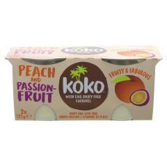 Koko Dairy Free Peach & Passionfruit Yoghurt - 5 x 2 x 125g (CV032)