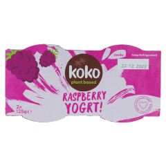 Koko Dairy Free Raspberry Yoghurt Alternative - 5 x 2 x 125g (CV031)