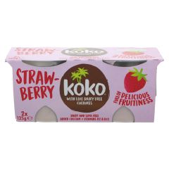 Koko Dairy Free Strawberry Yoghurt Alternative - 5 x 2 x 125g (CV029)