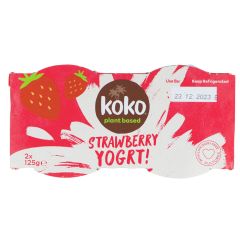 Koko Dairy Free Strawberry Yoghurt Alternative - 5 x 2 x 125g (CV029)