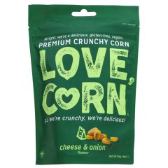 Love Corn Crunchy Corn - Cheese & Onion - 6 x 115g (ZX957)