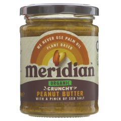 Meridian Peanut Butter Crunchy + Salt - 6 x 280g (GH028)
