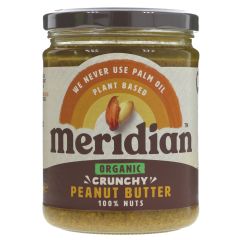 Meridian Organic Crunchy Peanut Butter - 6 x 470g (GH128)