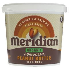 Meridian Peanut Butter Smooth-Organic - 6 x 1kg (GH069)