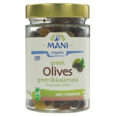 Mani organic Green & Kalamata Olives - 6 x 175g (KJ432)