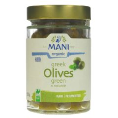 Mani organic Green Olives al Naturel - 6 x 205g (KJ424)