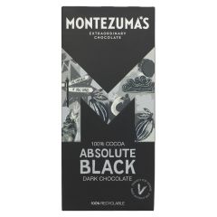 Montezumas Absolute Black 100% Cocoa Bar - 12 x 90g (ZX783)
