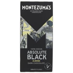 Montezumas Absolute Black- Almonds C/Nibs - 12 x 90g (ZX946)
