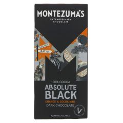 Montezumas Absolute Black-Orange & C/Nib - 12 x 90g (ZX945)