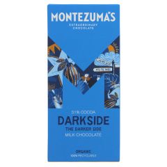 Montezumas Darkside 51% Milk Chocolate - 12 x 90g (KB186)