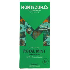 Montezumas Royal Mint Organic Dark W'Mint - 12 x 90g (ZX779)
