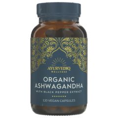 Ayurvediq Wellness Organic Ashwagandha - 1 x 120 caps (VM346)