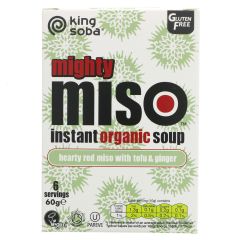 King Soba organic Miso Soup Tofu & Ginger - 10 x 60g (WT059)