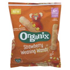 Organix Strawberry Weaning Wands - 5 x 25g (BB015)