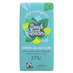 Organic Seed & Bean Company Sea Salt & Tropical Lime  - 10 x 75g (ZX126)
