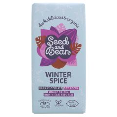 Organic Seed & Bean Company 58% Dark Winter Spice - 10 x 75g (KB436)