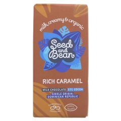 Organic Seed & Bean Company 37% Milk Chocolate Caramel - 10 x 75g (KB813)