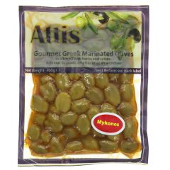 Attis Gourmet Mykonos - Pitted green olives - 8 x 400g (KJ031)