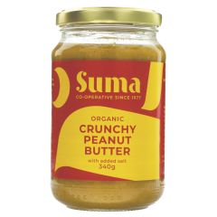 Suma Peanut Butter, Crunchy + Salt - 6 x 340g (GH022)