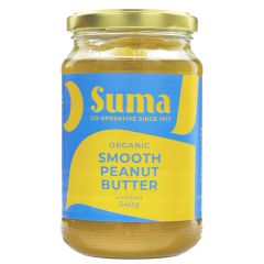 Suma Peanut Butter, Smooth No Salt - 6 x 340g (GH257)