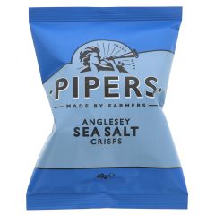Pipers Crisps Anglesey Sea Salt - 24 x 40g (ZX292)