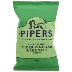 Pipers Crisps Cider Vinegar & Sea Salt - 15 x 150g (ZX283)