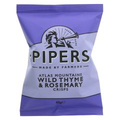 Pipers Crisps Wild Thyme & Rosemary - 24 x 40g (ZX434)