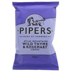 Pipers Crisps Wild Thyme & Rosemary - 15 x 150g (ZX436)