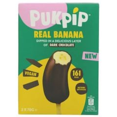 Pukpip Dark Chocolate Dipped Bananas - 12 x 3 x 70g (XL334)