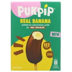 Pukpip Milk Chocolate Dipped Bananas - 12 x 3 x 70g (XL335)