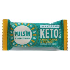 Pulsin' Choc Fudge & Peanut Keto Bar - 18 x 50g (KB784)
