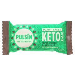 Pulsin' Choc Mint & Peanut Keto Bar - 18 x 50g (KB483)