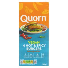Quorn Vegan Spicy Burgers - 8 x 264g (XL211)