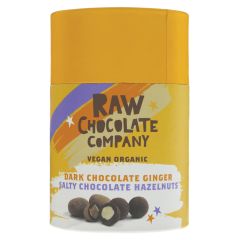 The Raw Chocolate Co Chocolate Ginger & Hazelnuts - 12 x 180g (KB238)