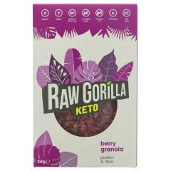 Raw Gorilla Keto Berry Granola - 6 x 250g (MX102)