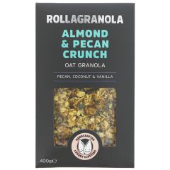 Rollagranola Almond Pecan Crunch Granola  - 6 x 400g (MX144)