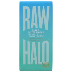 Raw Halo Dark Salt Almond Truffle Bar - 8 x 90g (KB118)